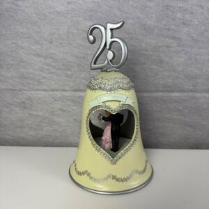 Enesco‎ 25th Anniversary Musical Bell Figurine – "Anniversary Waltz" Vintage